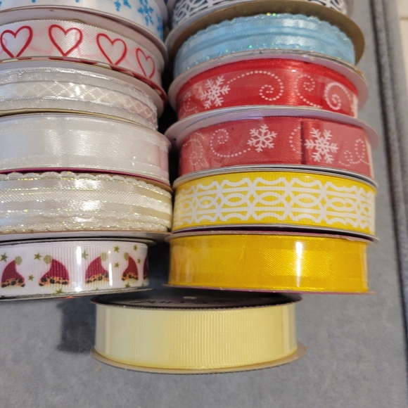 Mix Ribbon 5/8 in Sheer Grosgrain Satin Organza - 62 yards - Picture 4 of 4